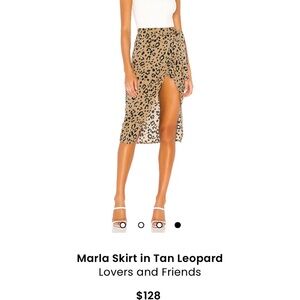 Leopard Tan Skirt with tags